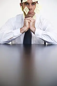 Overworked Businessman Drucke: Stressed manager