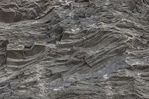 Grey Stone Background Drucke: Structure of slate, natural slate