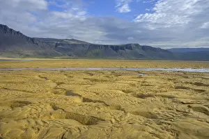 Uninhabited Icelandic Landscapes Drucke: Structures in the sand, Rauoasandur