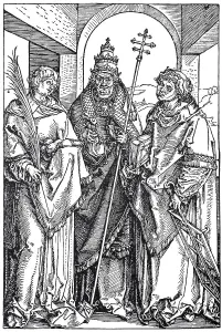 Renaissance Art Germany Drucke: St.Stephen, St.Sixtus and St.Lawrence