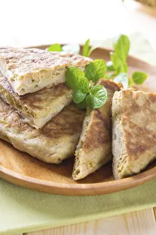 Southeast Asian Cuisine Drucke: Stuffed pancake or pan-fried bread