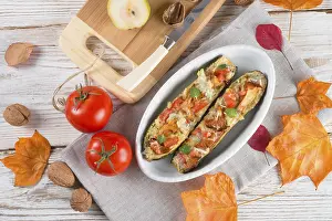 Appetizing Vegetable Dishes Drucke: Stuffed zucchini