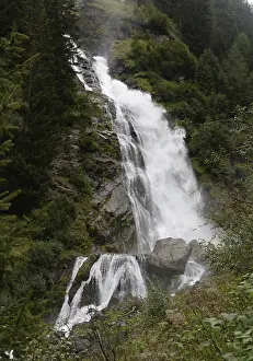 Deserted Mountain Brook Drucke: Stuibenfall, waterfall, cascade