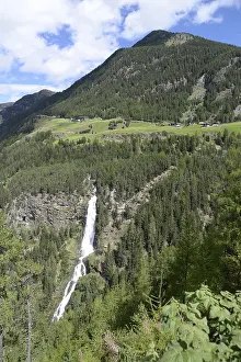 Mountainous Scenery In Europe Drucke: Stuibenfall, waterfall, cascade