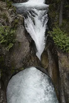 Otztal Valley Landscape Drucke: Stuibenfall, waterfall, cascade