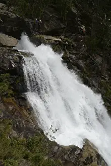 Mountain Creek Landscape Drucke: Stuibenfall, waterfall, cascade