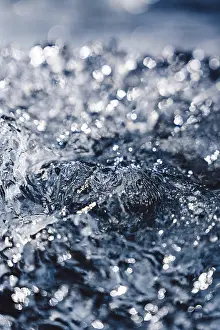 Icelandic Winter Scene Drucke: A stunning close-up of an ice surface