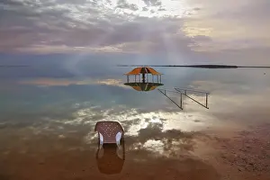 Dead Sea Landscape Drucke: A stunning visual effect on the Dead Sea