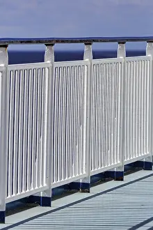 Baltic Sea Ferry Drucke: Sturdy railing, railing on the outer deck of a ferry