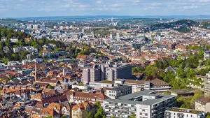 Stuttgart City View Drucke: Stuttgart-Sud city view. St