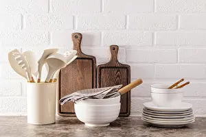 Modern Kitchen Background Drucke: Stylish modern kitchen background