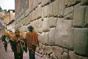 South America History Drucke: Subtitle: Inca palace wall, Cuzco, Peru, South America 1962, South America