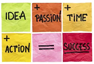 White Background Photography Drucke: Success formula with idea, passion