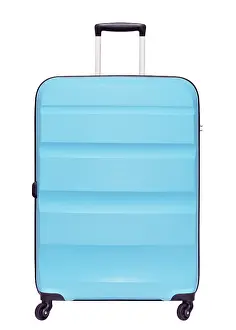 Plain White Studio Background Drucke: Suitcase against a white background
