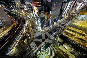 East Asia Cityscape Drucke: Sukiyabashi intersection of image