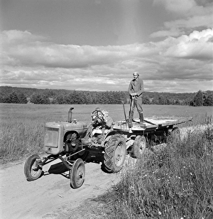 Old Fashioned Farming Drucke: Summer in the 1940s