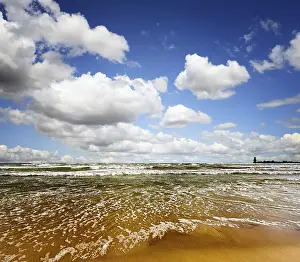 No People On The Beach Drucke: Summer sea