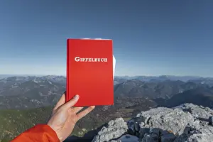 Mountain Peak Photography Drucke: Summit book, At the summit of the Guffert
