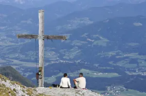 Christian Summit Cross Drucke: Summit cross, Stoderzinken, Styria, Austria
