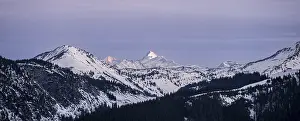 Evening Sun In The Alps Drucke: Summit of Grossglockner at sunset in winter