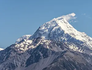 Mount Cook Three Thousanders Drucke: Summit of Mount Cook with glacier