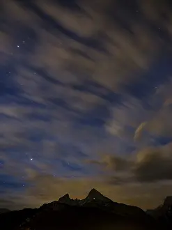 Bavaria Mountain Range Europe Drucke: Summit of the Watzmann by night