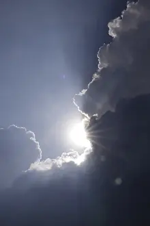 Summer In Europe Drucke: Sun breaking through clouds, Summer, Germany