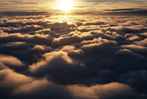 Blue Skies Photography Drucke: Sun above the clouds