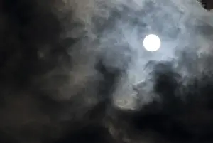 Deserted Cloudy Sky Drucke: Sun behind clouds