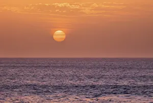 Atlantic Ocean Sunset Drucke: Sun setting over ocean, Atlantic