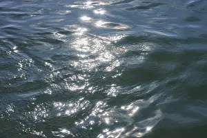 Franconian Lake District Germany Drucke: Sunlight dances on a dark blue
