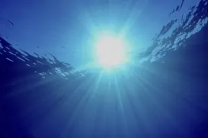 Europe Underwater World Drucke: Sunlight shines through the water surface and creates patterns