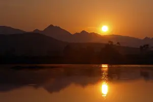 Austrian Alps Drucke: Sunrise over the Karwendel Range