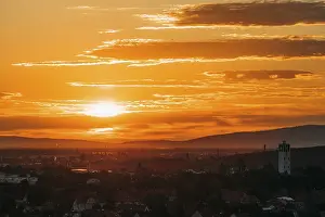 Red Sky At Dawn Drucke: Sunrise, Ternitz, Lower Austria, Austria