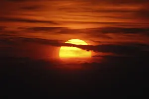 Cloudy Atmosphere Photography Drucke: Sunset
