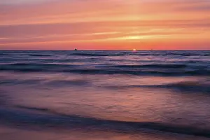 German Baltic Sea Resort Drucke: Sunset on the Baltic coast