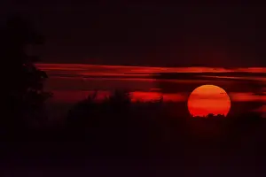 Deserted European Landscape Drucke: Sunset, Bavaria, Germany