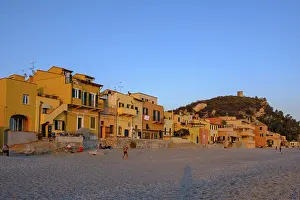 Riviera Di Ponente Italy Drucke: Sunset at the beach, Varigotti