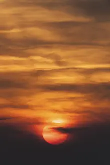 Central European Sunset Drucke: Sunset with Cloudy Sky Germany