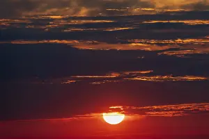 Evening Sun Germany Drucke: Sunset with Cloudy Sky Germany