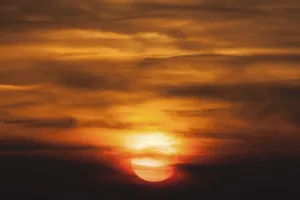 Cloudy Sky Germany Drucke: Sunset with Cloudy Sky Germany