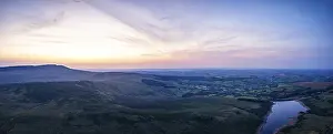 Sunset Over Cray Reservoir Drucke: Sunset over Cray Reservoir from a drone
