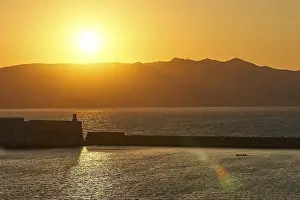 Venetian Sea Fortress Drucke: Sunset, evening light, backlight