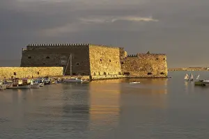 Historic Fortification Building Drucke: Sunset, evening light, backlight