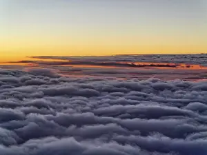 Evening Sky Germany Drucke: Sunset, evening red above the clouds, Germany
