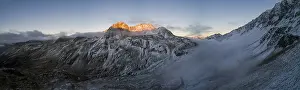 Deserted Mountain Road Drucke: Sunset at the Fluela Pass