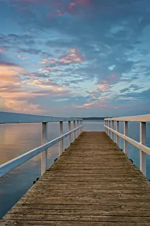 Drucke von Sonnenuntergang am See Niedersachsen Drucke: Sonnenuntergang am See.