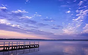 Northern Germany Landscape Drucke: Sunset at the lake