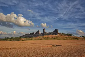 Rock Formation Landscape Drucke: Sunset Light Atmosphere Devil's Wall Harz Bode Valley Sunset Light Atmosphere Devil's Wall Harz Bode Valley