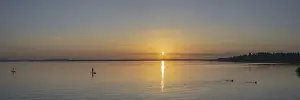 German Evening Sky Drucke: Sunset, near Chieming, Chiemsee